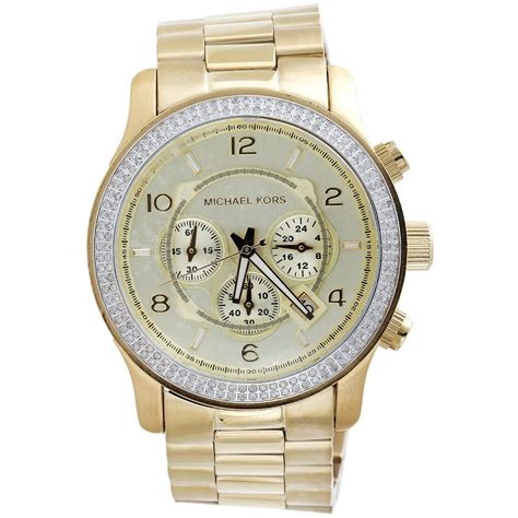 michael kors gold watch with diamond for men|men's mk watch with diamonds.